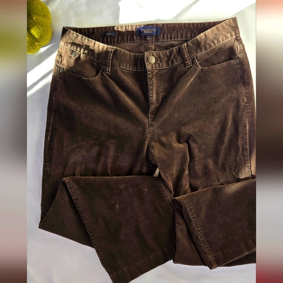 Talbots Chocolate Brown Corduroy Pants - Cozy and Chic - Picture 1 of 4